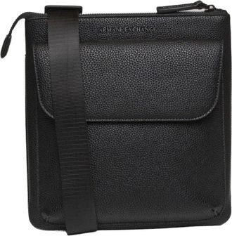A|X Armani Exchange Zac Flat Crossbody - Heren - Tassen - Zwart - Maat: ONE Size Zijde