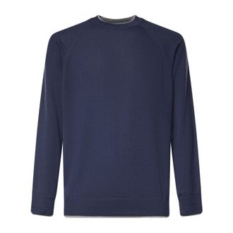 Eleventy Maglione girocollo Mag0N037 - - Knitwear - Uomo - Blu - M