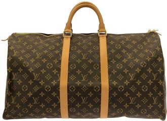 Louis Vuitton Monogram Marron Coated Canvas Boston Bag (Pre-Owned)