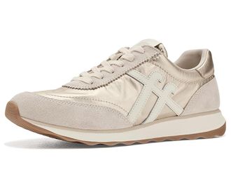 FitFlop Retro-Q FF Metallic-Fabric/Suede Sneakers Womens Shoes Platino : 7.5 M (B), Suede/Synthetic/Textile