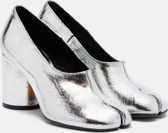 Maison Margiela Tabi 80 metallic leather pumps
