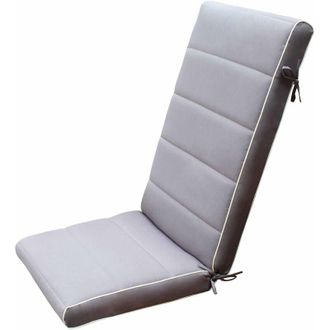 COSMA Cosma - Cuscino in poliestere sfoderabile impermeabile con schienale alto 115x46 cm per sedia poltrona - Grey