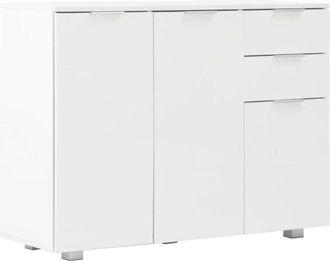 vidaXL Aparador blanco brillante 107x35x80,5 cm Vidaxl