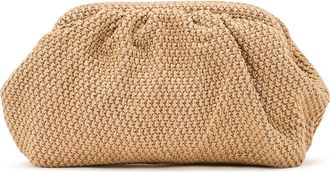 Reiss Georgia Woven Raffia Clutch in Natural at Nordstrom