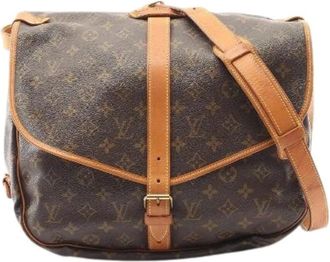 Louis Vuitton Pre-owned Cross Body Bags, female, Brown, Size: ONE SIZE Pre-owned Saumur 35 Monogram Shoulder Bag