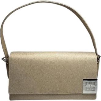 Givenchy Pre-owned Fabric Schoudertas - Dames - Vintage Schoudertas - Beige - ONE Size - Vintage