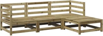 vidaXL 4 Piece Garden Sofa Set Impregnated Wood Pine vidaXL