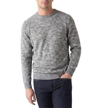 Robert Talbott Robbins Linen Silk Crewneck Sweater in Gray at Nordstrom, Size X-Large