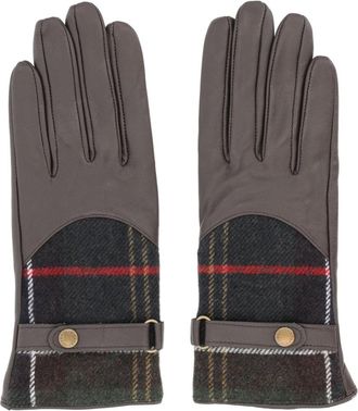 Barbour Dee Tartan Gloves-Donna