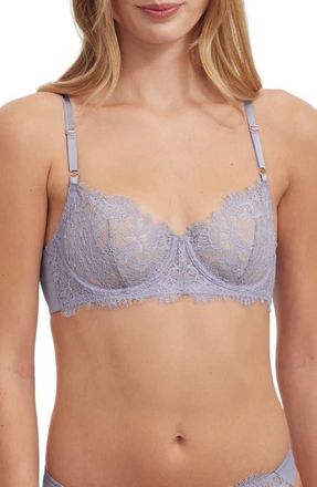 Skarlett Blue Entice Lace Balconette Underwire Bra in Lavender Dusk at Nordstrom, Size 34Ddd