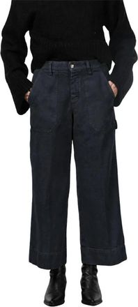 Mason's Dallas Wijde Chino Broek - Dames - Wijde Broeken - Blauw - XS - Katoen - Broeken