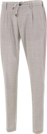 Eleventy Joggingbroek - Heren - Nette broeken - Grijs - W34 - Wol - Broeken