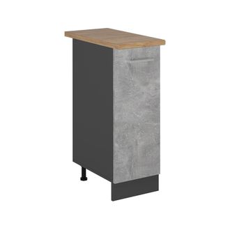 Vicco Armario De Farmacia R-line, Hormig&oacute;n, 30 Cm, Et Roble