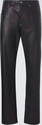Versace Leather straight pants