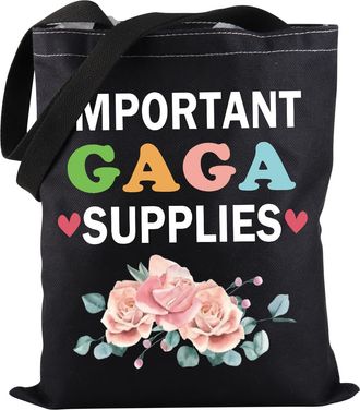Generic Gaga Merchandise Important Gaga Supplies Tote Bag New Gaga Gifts Best Grandma Gift Mothers Day Gift (GAGA SUPPLIES -tb)
