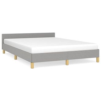 Berkfield Home Bed Frame with Headboard Light Grey 180x200cm Super King Fabric
