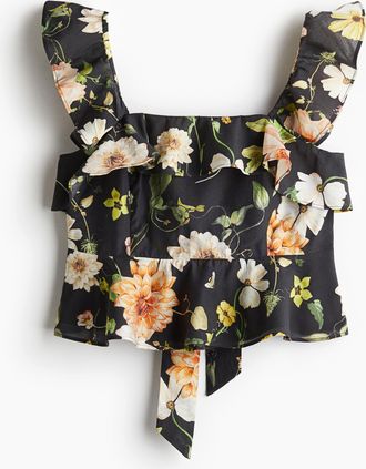 H&M Peplumtop - Schwarz