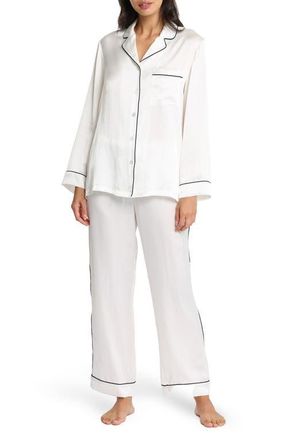 Papinelle Sleepwear Silk Pajamas in Ivory at Nordstrom, Size Xx-Large