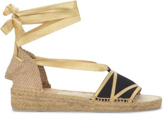 Castaner Zwarte Siena Espadrilles met Gouden Details - Dames - Sandalen - Zwart - 36 EU - Schoenen