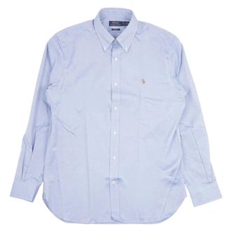 Polo Ralph Lauren Custom Fit Oxford Shirt - male - Polo Ralph Lauren - Casual Shirts - Blue - 2XL - Shirts