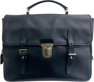 Prada Pre-owned Handbags, female, Blue, Size: ONE SIZE Pre-owned Leather prada-bags