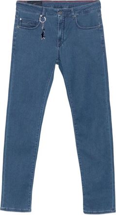 Paul & Shark Geweven Denim Jeans met Vijf Zakken - Heren - Slim Fit Jeans - Blauw - 2XL - Denim - Jeans