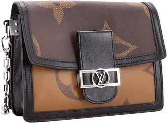 Louis Vuitton Brown Reverse Monogram Canvas Dauphine Mm (Authentic Pre-Loved)