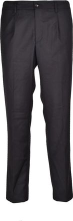 Michael Coal Tailored Black Trousers with Technical Fabric Composition
