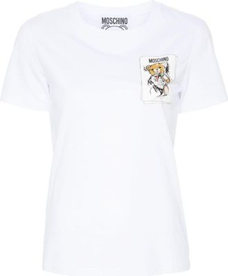 Moschino Teddy Bear cotton T-shirt - women - Cotton - S - White