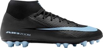 Nike Mercurial Superfly 10 Academy voetbalschoenen voor heren, van leer, voor kunstgras (ZWART/BLAUW)