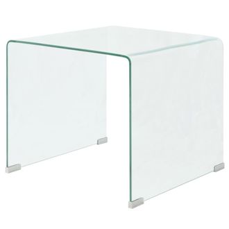vidaXL Vidaxl - Mesa De Centro Vidrio Templado 49,5x50x45 Cm Claro