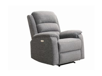 Vente-Unique Sill&oacute;n relax el&eacute;ctrico NEVERS de tela - Gris