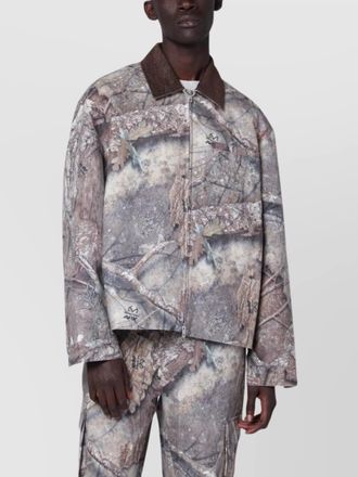 Represent camouflage single breasted coat