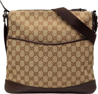 Gucci Pre-owned Cross Body Bags, female, Brown, Size: ONE SIZE Pre-owned Crossbody Messenger Bag