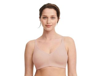 Chantelle Comfort Chic Back Smoothing Wireless Bra Womens Bra Rose : 38E, Elastane/Nylon