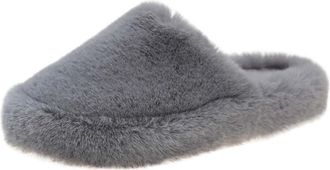 Generic Gray WomenS Soft Sole Slippers, Closed-Toe with Plush Comfort Perfect for Indoor Wear and Relaxation