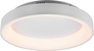 Trio Leuchten Plaf&oacute;n De Interior Trio Girona 48w &Oslash; 60 Cm. Led Rgbw Multicolor Regulable. Mando A Distancia Sal&oacute;n Y Dormitorio. Estilo Moderno. Metal. Color Blanco