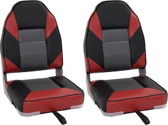 vidaXL Asientos De Barco Plegables Con Respaldo Alto 2 Uds 39x43x58 Cm Vidaxl