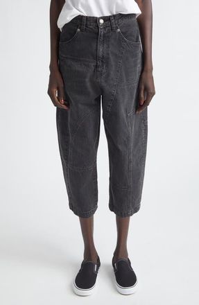 Undercover Cotton Denim Barrel Leg Jeans in Black at Nordstrom, Size 2