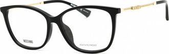 Moschino Ladies Black Rectangular Eyeglass Frames MOS616F