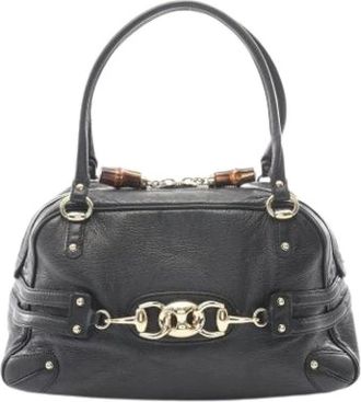 Gucci Pre-owned Vintage Handbag - Dames - Vintage Handtas - Zwart - ONE Size - Leer - Vintage