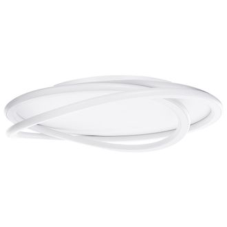 Beliani L&aacute;mpara De Techo Luces Led Integradas Redonda Blanco Leylan