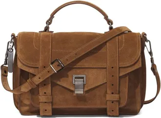 Proenza Schouler medium PS1 suede crossbody bag - women - Cotton/Polyester/Suede - OS - Brown