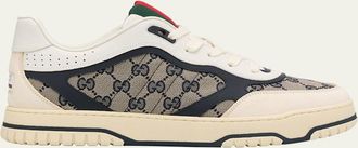 Gucci Mens Re-Web GG Supreme Canvas and Leather Sneakers