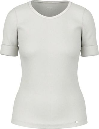 Marc Cain Fitted T-Shirt - Dames - T-shirts - Blauw - M - Katoen - Tops