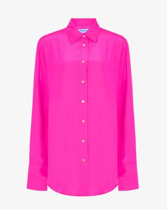 Serena Bute Oversized Shirt - Shocking Pink