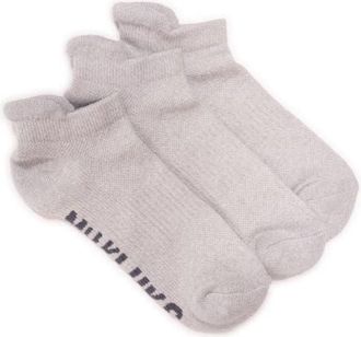 Muk Luks Cotton Compression Ankle Socks 3 Pair Pack in Gray Marl at Nordstrom