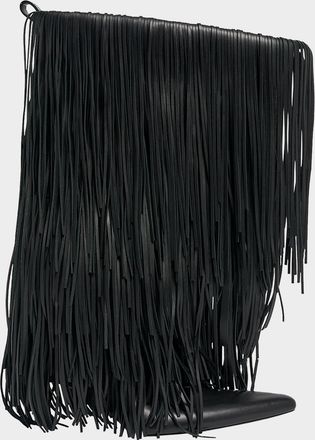 Balenciaga Avenue Fringe Leather Booties
