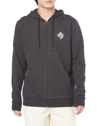 Oakley Mens Palms B1b Full Zip Sweatshirt, Dark Grey Heather, Medium
