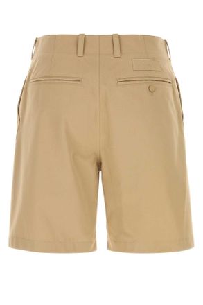 Givenchy Mens Beige Cotton Bermuda Shorts Exterior